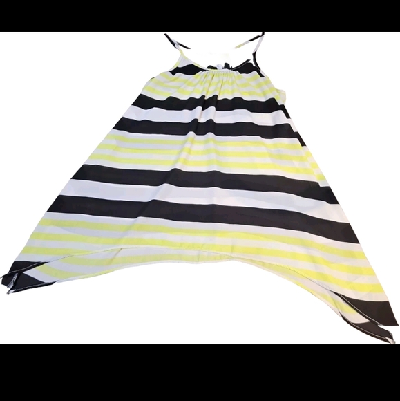 Studio Y Yellow & Black Striped Speghetti Strap Tank Top - Picture 5 of 5